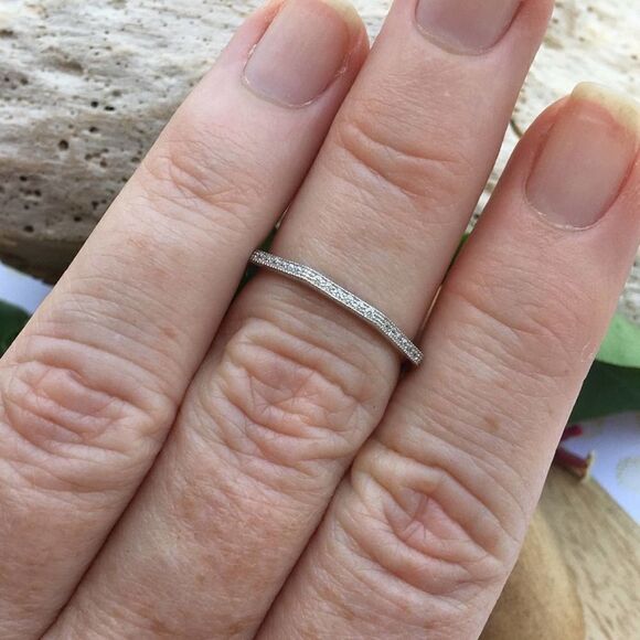 Sterling Silver Octagon CZ Ring Sizes 8,9,11 - Picture 6 of 7